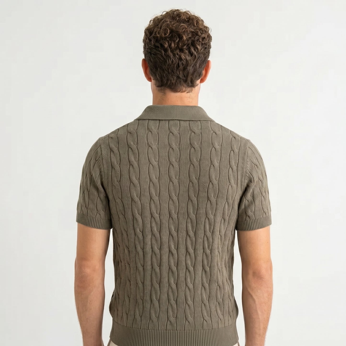 Cable Knit Polo
