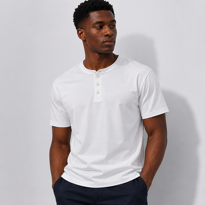 Henley Cotton T-Shirt