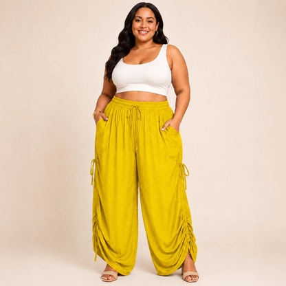 Relaxed Comfort Pants™ — High Waist Wide Leg Pants with Pockets