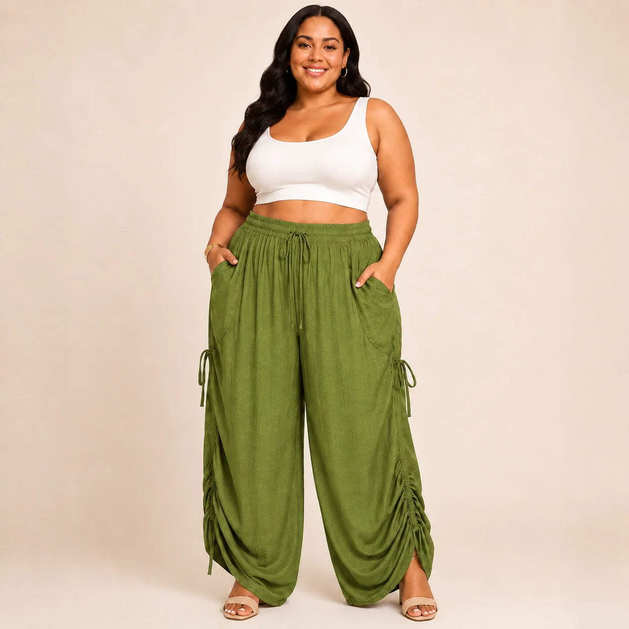 Relaxed Comfort Pants™ — High Waist Wide Leg Pants with Pockets