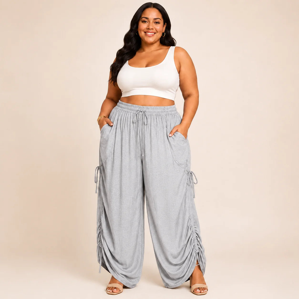 Relaxed Comfort Pants™ — High Waist Wide Leg Pants with Pockets