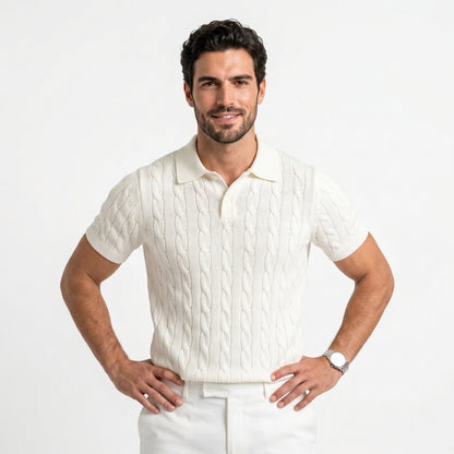 Cable Knit Polo