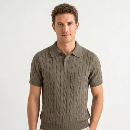 Cable Knit Polo