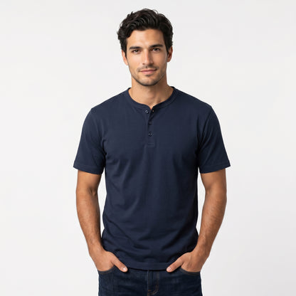 Henley Cotton T-Shirt