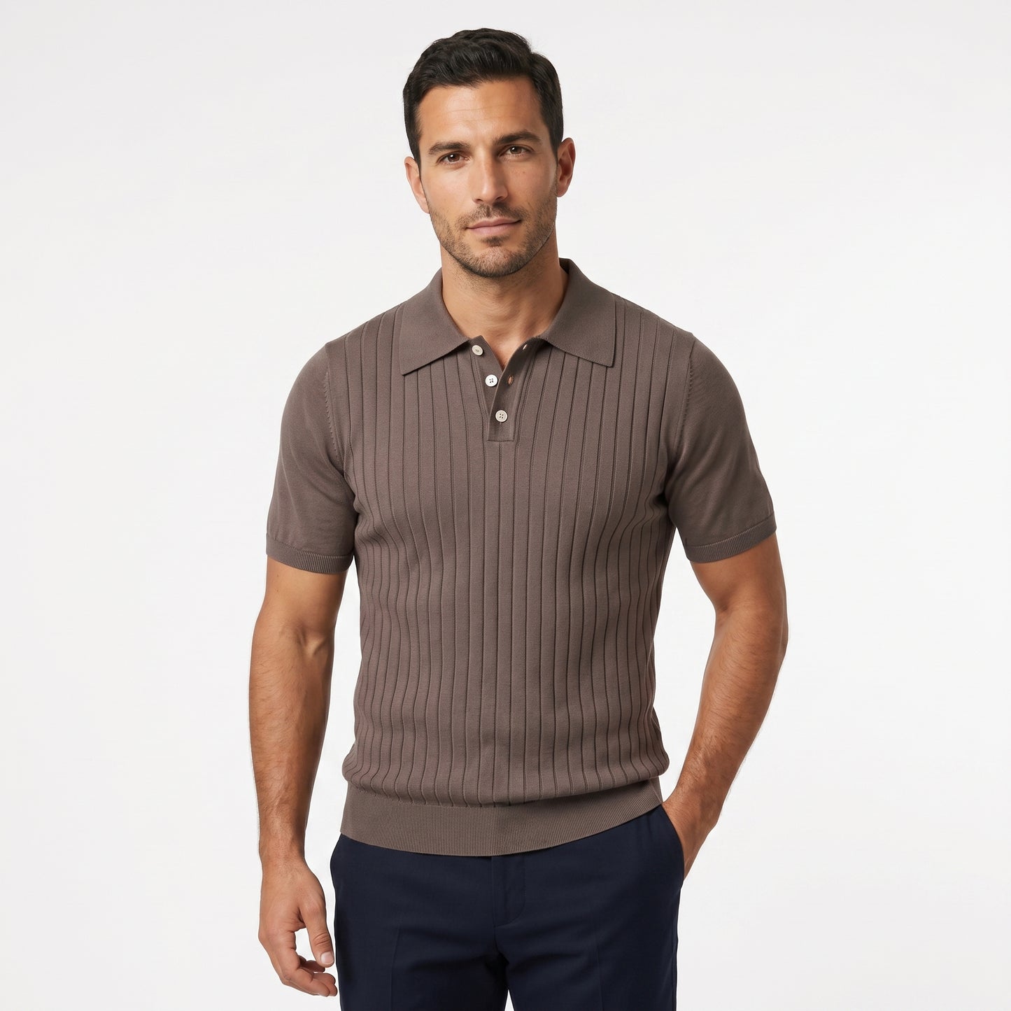 SILK POLO SHIRT