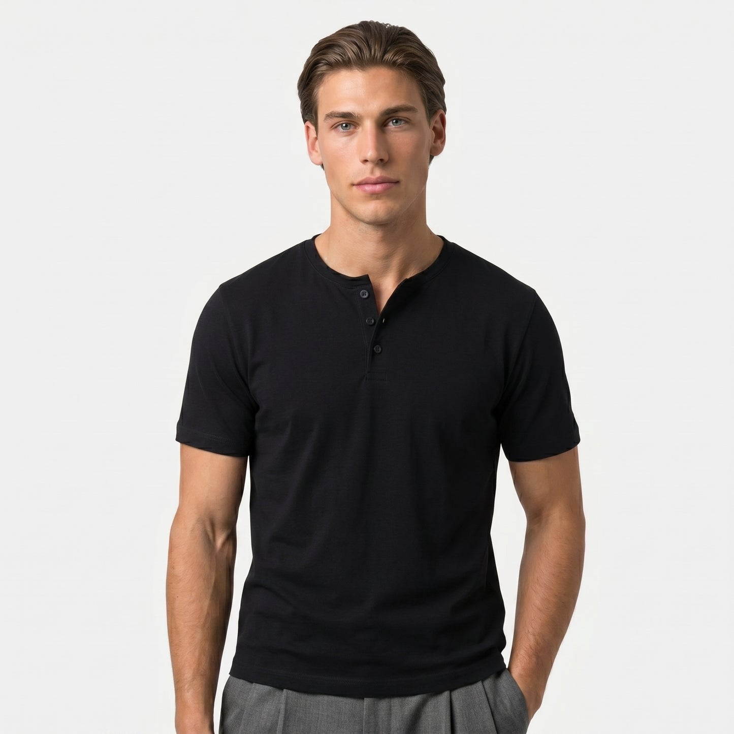 Henley Cotton T-Shirt