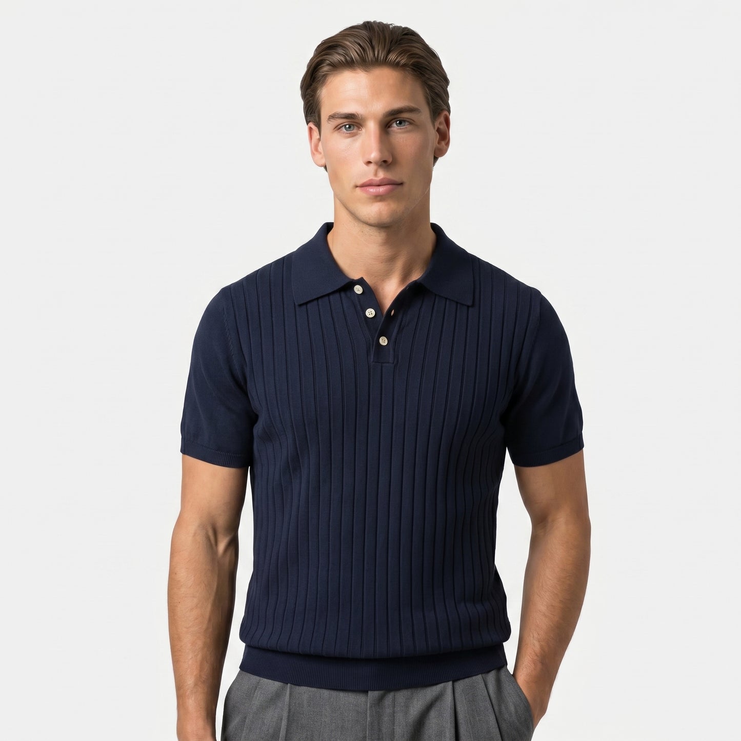 SILK POLO SHIRT
