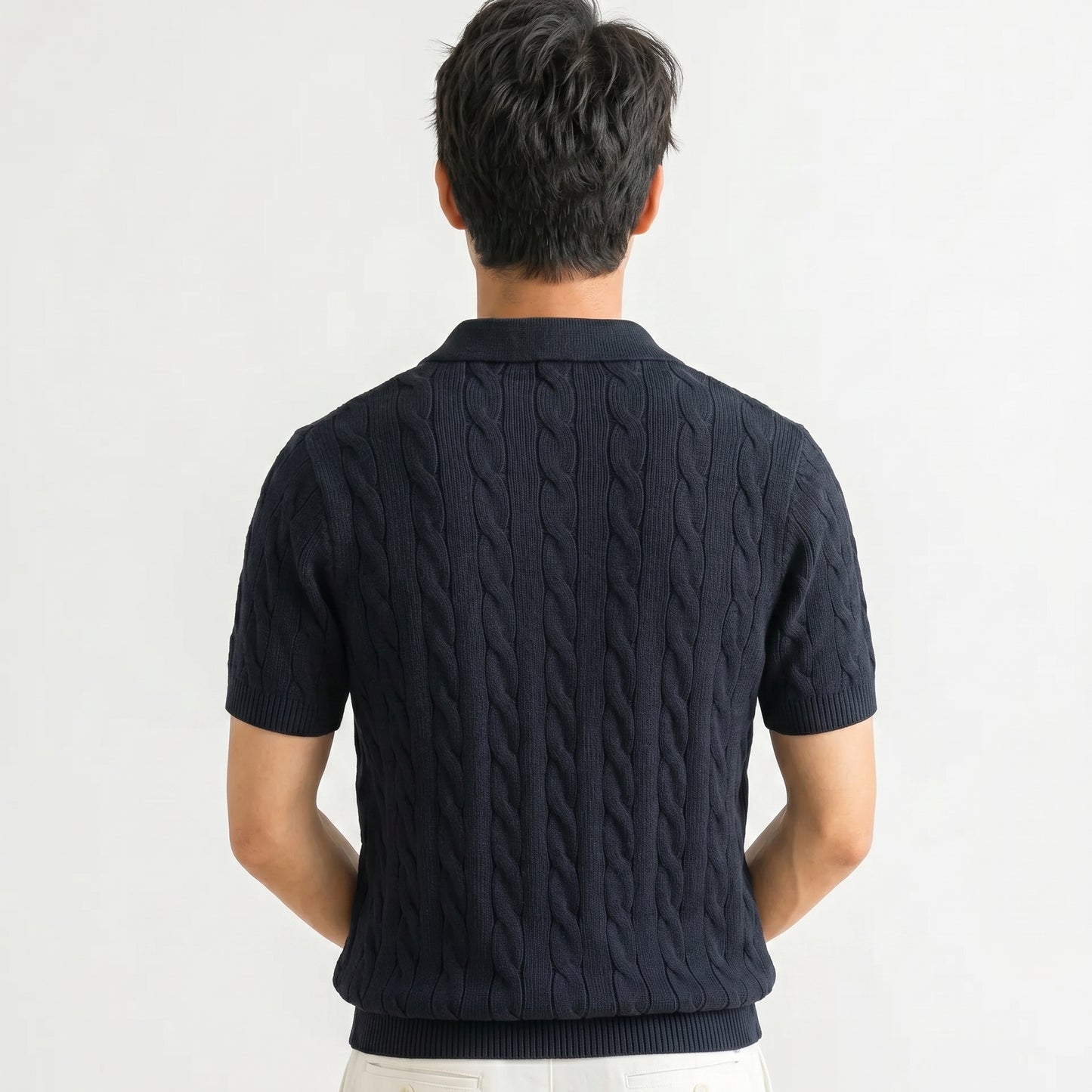 Cable Knit Polo