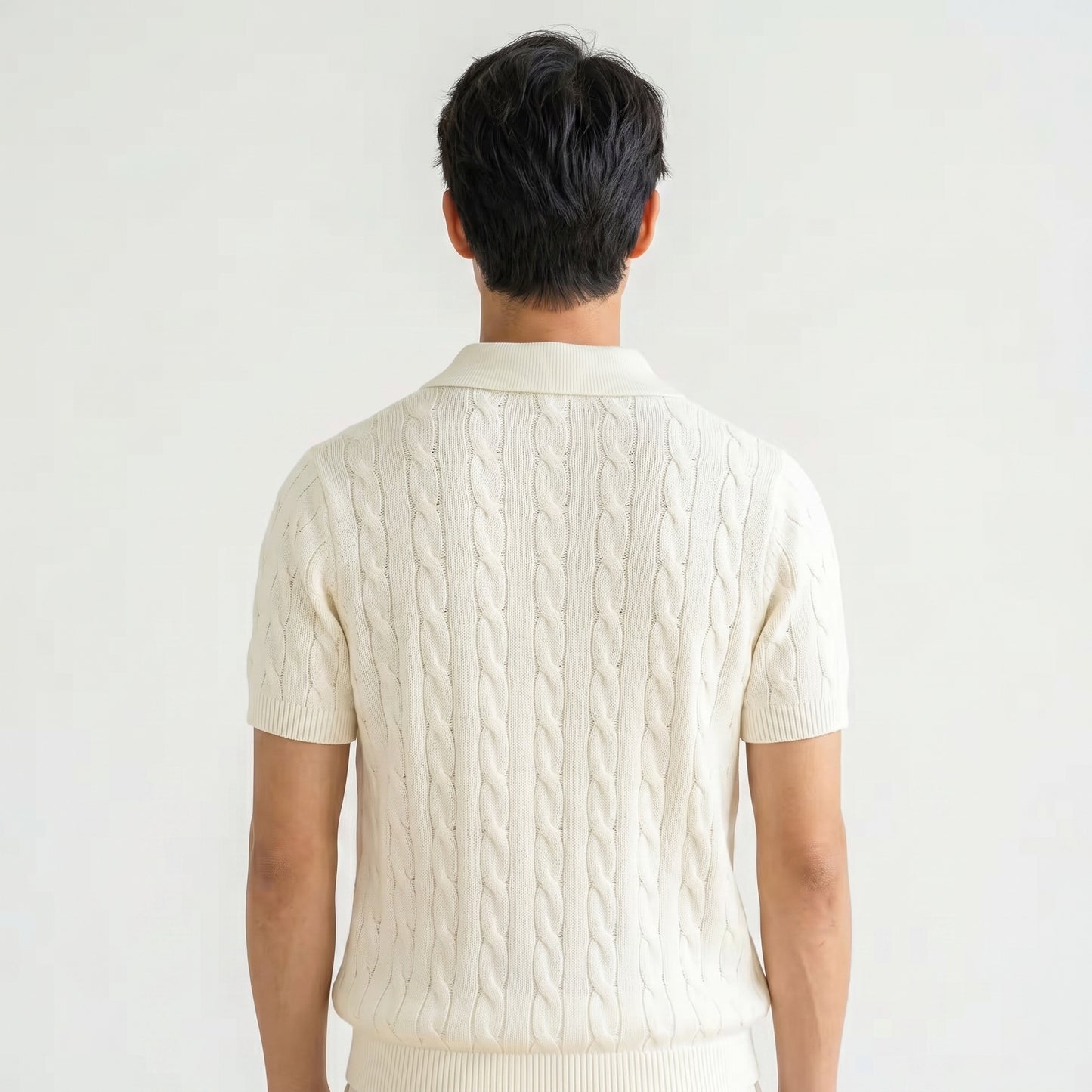 Cable Knit Polo