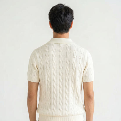 Cable Knit Polo
