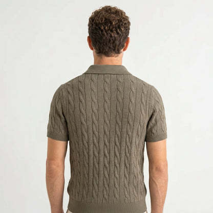 Cable Knit Polo