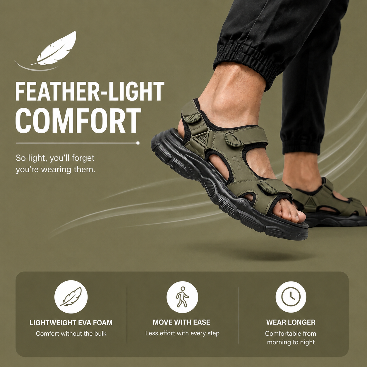 Lusensix TrailFusion — Cushioned comfort meets rugged grip.