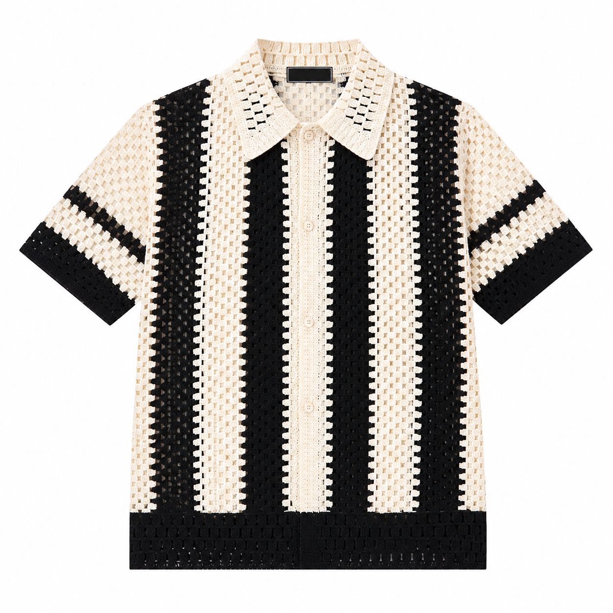 Crochet Stripe Polo