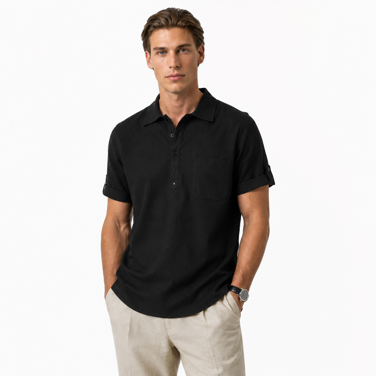 Linen Polo Shirt