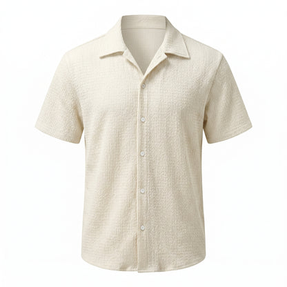 Textured Camp Collar Shirt